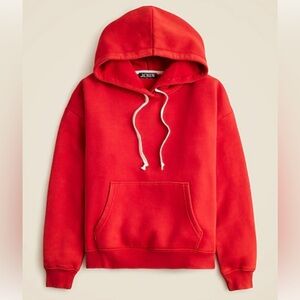J Crew Heritage fleece hoodie red large